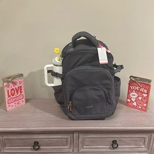 NWT Grey Isaac Mizrahi backpack - Fits Stanley, Hard to find